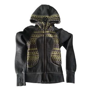 Lululemon‎ Limited Special Edition Ruffle Scuba Hoodie Jacket Grey Size x small
